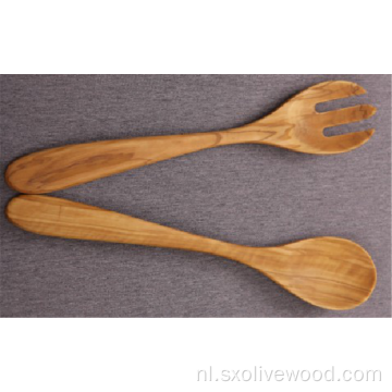 Olive Wood Salad Sever Set van 2 -12 &quot;